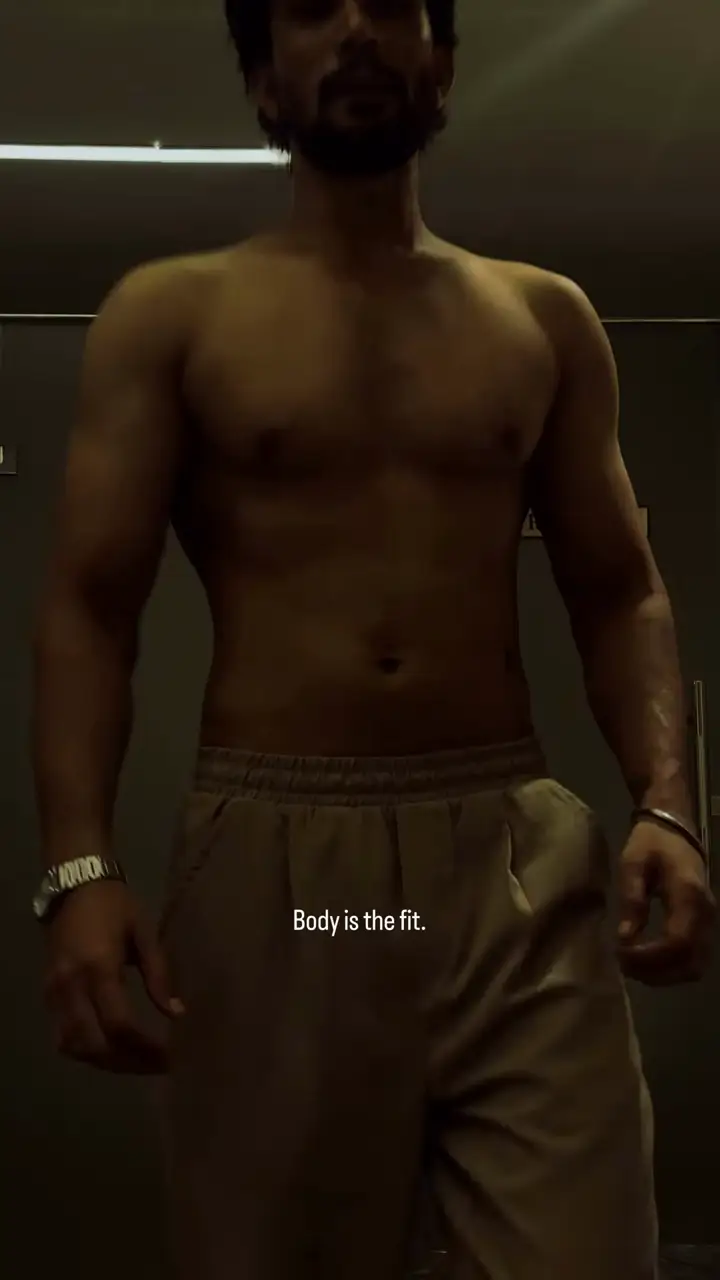 Member showing his physique